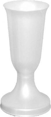 Váza hřbitovní Tereza bílá perleť - těžké dno