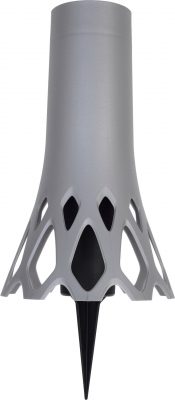 Váza hřbitovní Roseta stříbrná - se zápichem 1,3l