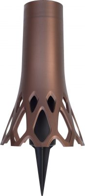 Váza hřbitovní Roseta bronz - se zápichem 1l