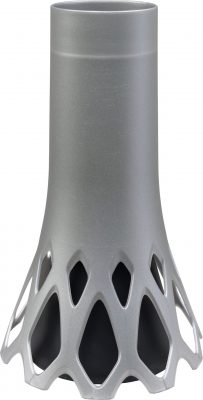 Váza hřbitovní Roseta stříbrná - se zátěží 1,3l