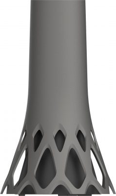 Váza hřbitovní Roseta antracit - se zátěží 1,3l