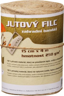 Jutový filc - zahradní bandáž 0,15 x 4 m