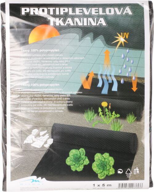 Tkaná textilie 90g - 1 x 5 m černá - Obrázek 1