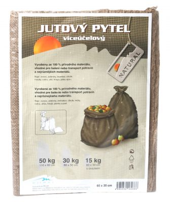 Jutový pytel 15 kg s úvazkem (30x60 cm)