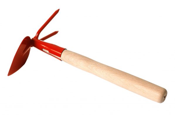 Okopávačka s nás. 27 cm Rosteto - srdcová 2 hroty - oranžová