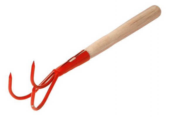 Kypřič 3 hrotý s násadou 27 cm Rosteto - oranžová