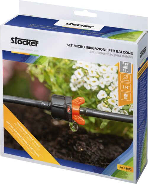Sada kapková zavlažovací na balkon s mikro hadicí- pr. 4-6 mm Stocker - Obrázek 1