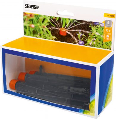 Kapkovač nast., zapich.s 8mi otvory 0-40l/h -pro sadu pr. 4-6 mm (10 ks) Stocker