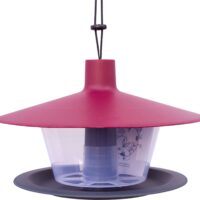 Krmítko pro venkovní ptactvo Finch - vínová + tm. antracit