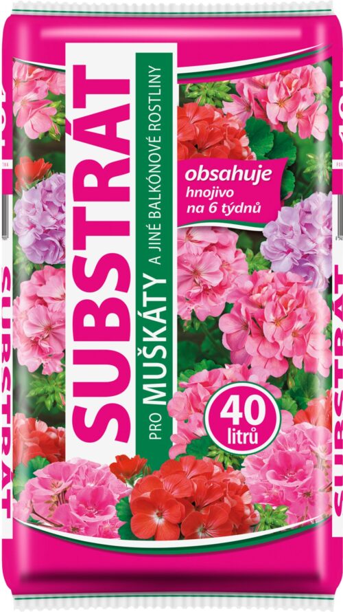 Substrát Forestina Standard - Muškáty a jiné balkónové rostliny 40 l - Obrázek 1
