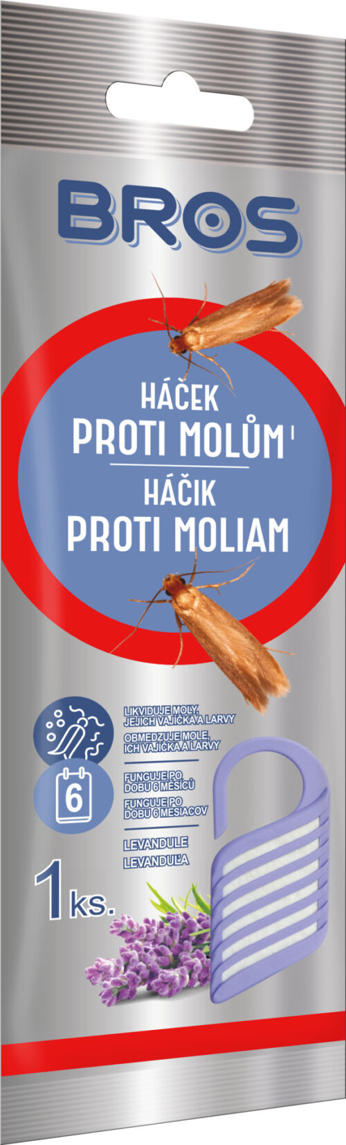 Bros - závěsný háček proti šatním molům s vůní levandule - Obrázek 1
