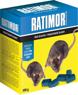 Ratimor Brodifacoum - parafínové bloky 300 g krabička
