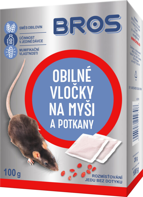 Bros - obilné vločky na myši, krysy a potkany 100 g - Obrázek 1