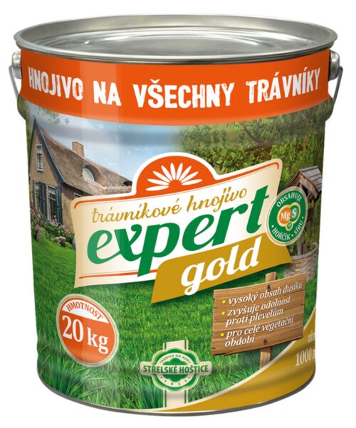 Hnojivo trávníkové Expert Gold - plechový kbelík 20 kg - Obrázek 1