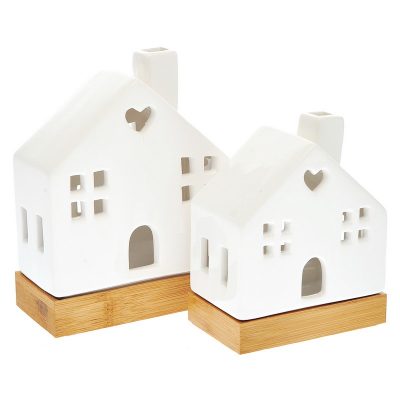 Domeček WOCE se srdcem, svítící LED