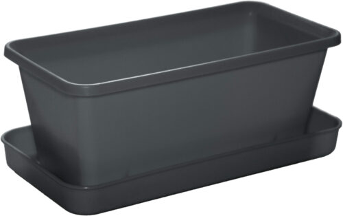 Truhlík malý s miskou - antracit 20 cm - Obrázek 1