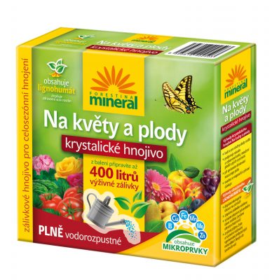 Krystalické hnojivo s lignohumátem - Na květy a plody 400 g