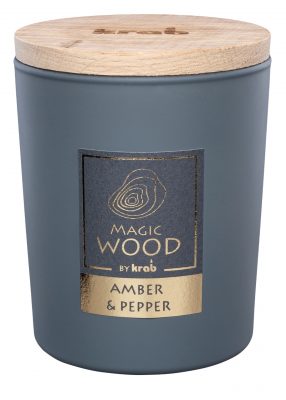 Svíčka sklo - MAGIC WOOD 300 g - Amber & Pepper