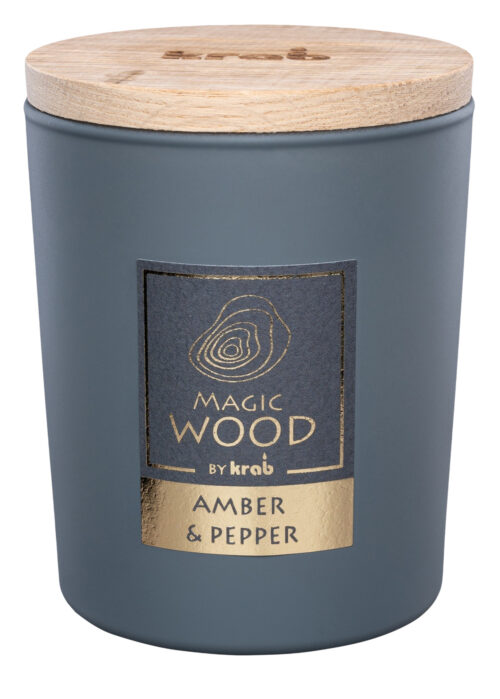 Svíčka sklo - MAGIC WOOD 300 g - Amber & Pepper - Obrázek 1