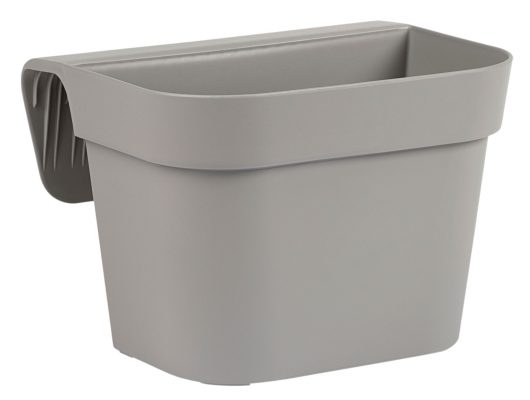 Truhlík na zábradlí Arke - šedý 25 cm