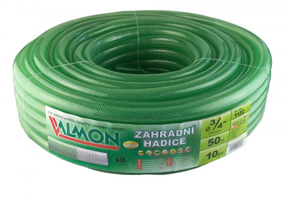 Hadice zelená transparentní Valmon - 3/4", role 50 m ( 10 bar )