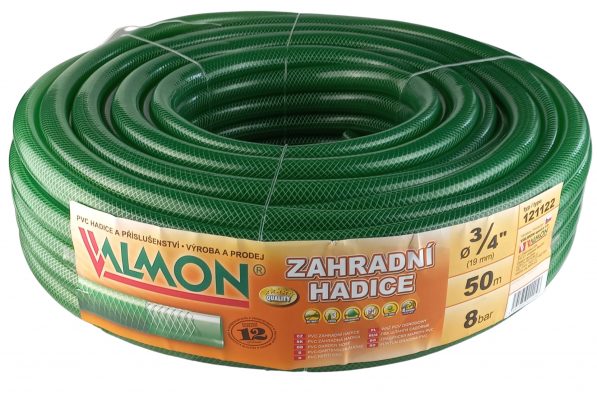 Hadice zelená transparentní Valmon - 3/4", role 50 m ( 8 bar )
