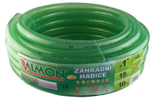 Hadice zelená transparentní Valmon - 1", role 15 m ( 10 bar ) - Obrázek 1