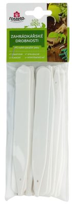 Jmenovka zapich Rosteto L 6 bílá 15x1,7 cm (sada 15ks) rovná