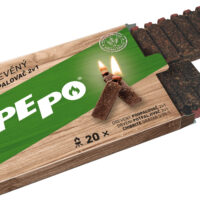 PE-PO podpalovač dřevěný 2v1 - 20 podpalů