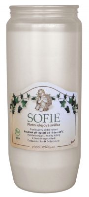 Svíčka olejová Sofie - 240 g bílá