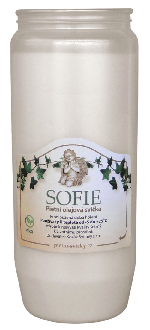 Svíčka olejová Sofie - 180 g bílá - Obrázek 1