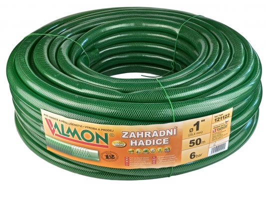 Hadice zelená transparentní Valmon - 1", role 50 m ( 6 bar )