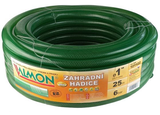 Hadice zelená transparentní Valmon - 1", role 25 m ( 6 bar )