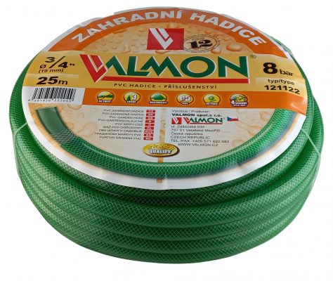 Hadice zelená transparentní Valmon - 3/4", role 25 m ( 8 bar )