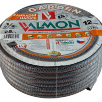 Hadice Garden černá neprůhledná s oranžovým páskem Valmon -1/2",role 25 m(12bar)