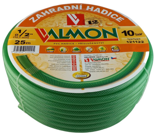 Hadice zelená transparentní Valmon - 1/2", role 25 m ( 10 bar ) - Obrázek 1