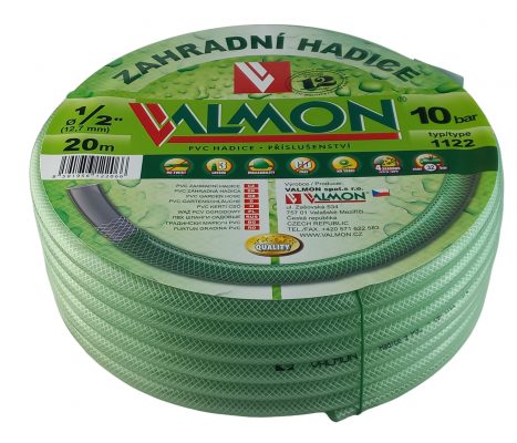 Hadice zelená transparentní Valmon - 1/2", role 20 m ( 10 bar )