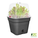Květináč Green Basics growpot square all-in-1 30 cm - living black