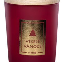 Svíčka sklo - MAGIC WOOD 300 g - Veselé Vánoce