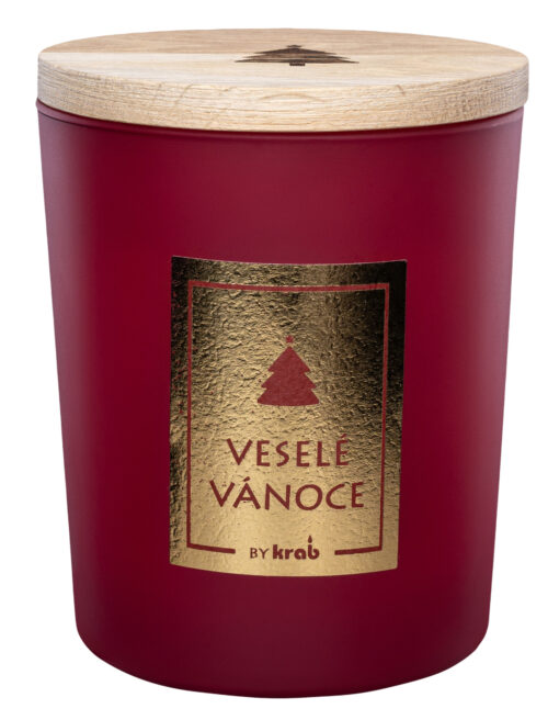 Svíčka sklo - MAGIC WOOD 300 g - Veselé Vánoce - Obrázek 1