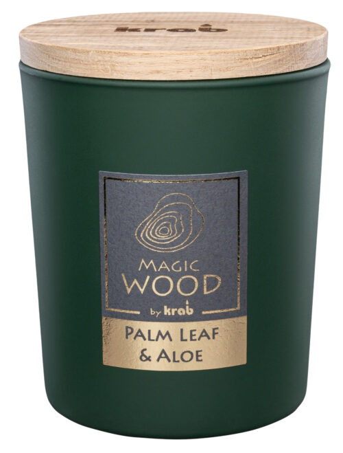 Svíčka sklo - MAGIC WOOD 300 g - Palm Leaf & Aloe - Obrázek 1
