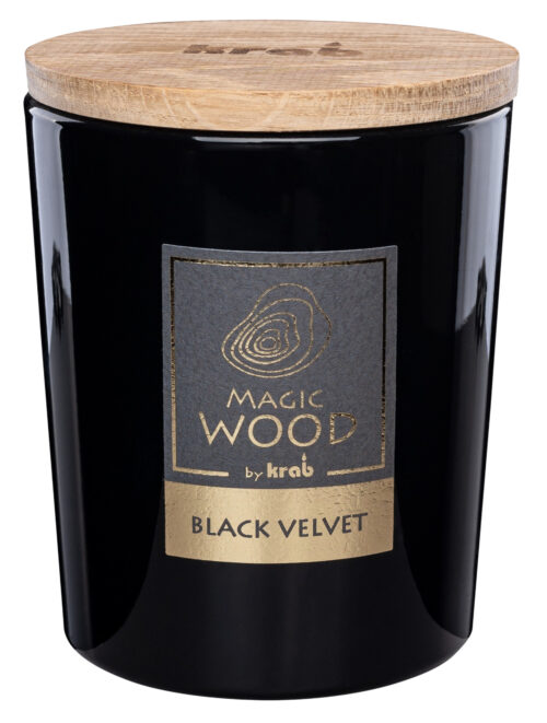 Svíčka sklo - MAGIC WOOD 300 g - Black Velvet - Obrázek 1