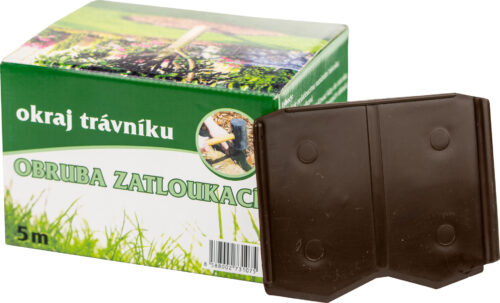 Okraj trávníku zatloukací 5 m -  12 cm hnědý - Obrázek 1
