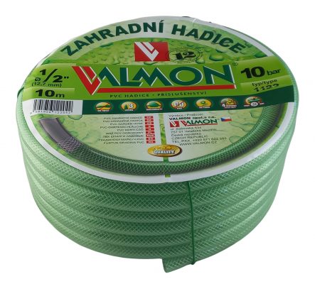 Hadice zelená transparentní Valmon - 1/2", role 10 m ( 10 bar )