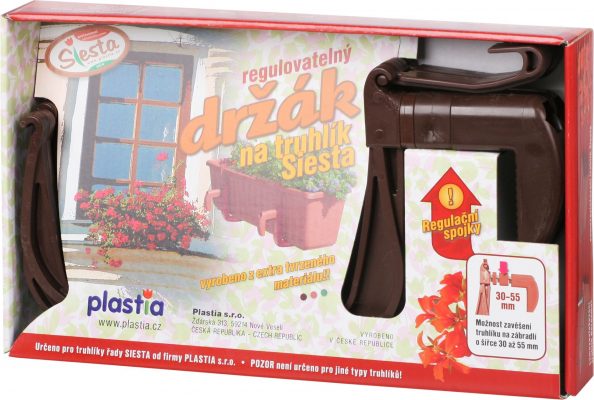 Držák na truhlík balkon - Siesta čokoládový (2ks)