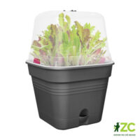 Květináč Green Basics growpot square all-in-1 15 cm - living black