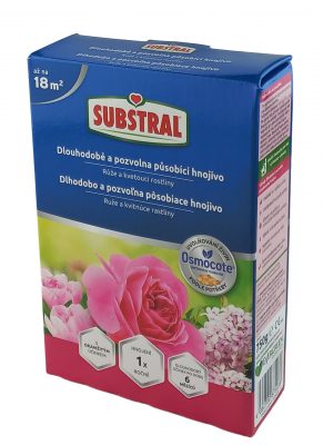 Substral Osmocote dlouhodobé hnojivo - pro růže a kvetoucí rostliny 750g