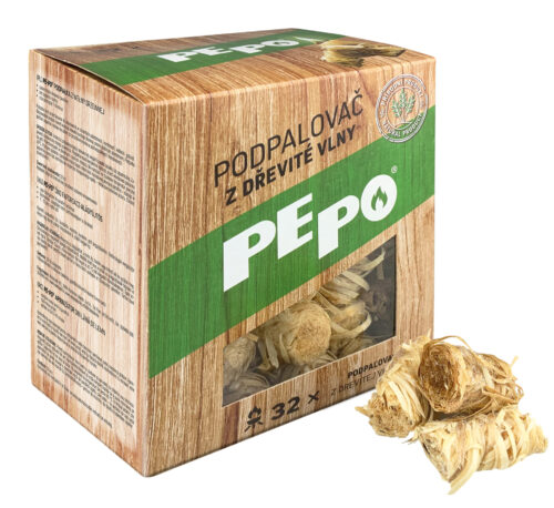 PE-PO podpalovač z dřevité vlny - 32 ks - Obrázek 1