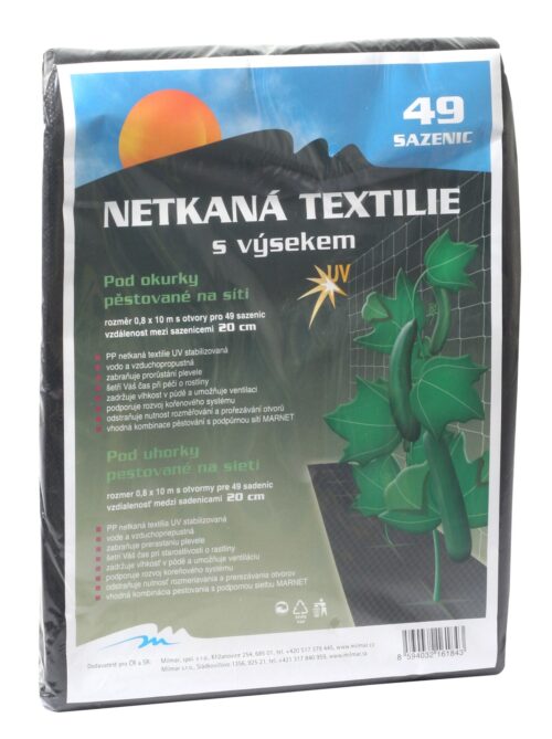 Neotex / netkaná textilie Rosteto - výsek černý 45g - okurky šíře 0,8 x 10 m - Obrázek 3