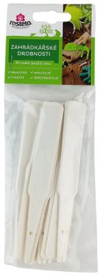 Jmenovka zapich Rosteto SL 140 bílá 12,5x10x1,7 cm (sada 15ks) rovná